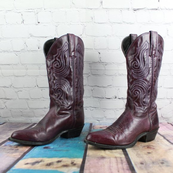 CAPEZIO 80's Leather Cowboy Western Boots Size 7 M - Picture 2 of 9